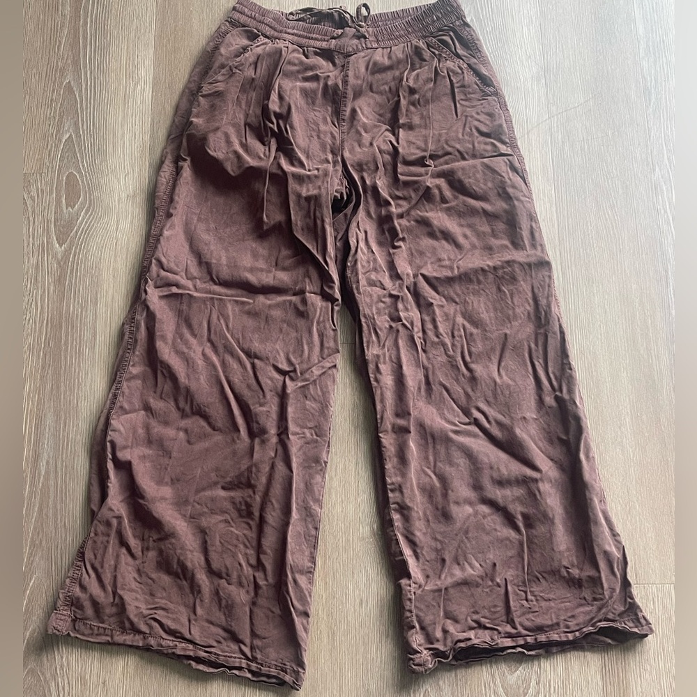 aerie Drapey Drawstring Wide Leg Pants